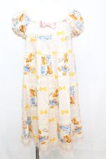 画像1: 【SALE】Emily Temple cute / ウサギハンカチワンピース  アイボリー×ピンク O-25-10-25-1040-ET-OP-IG-ZT259 (1)