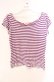 画像1: Candy Stripper / ボーダーTシャツ 2 パープル×シロ O-25-10-25-056-PU-TS-IG-OS (1)