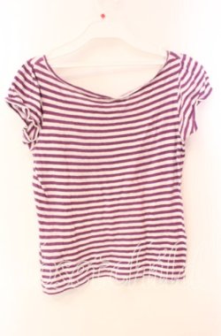 画像2: Candy Stripper / ボーダーTシャツ 2 パープル×シロ O-25-10-25-056-PU-TS-IG-OS