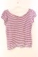 画像2: Candy Stripper / ボーダーTシャツ 2 パープル×シロ O-25-10-25-056-PU-TS-IG-OS (2)