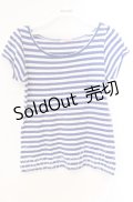 【SALE】Candy Stripper / ボーダーTシャツ 2 ブルー×シロ O-25-10-25-057-PU-TS-IG-ZT354