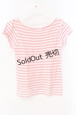 画像2: 【SALE】Candy Stripper / ボーダーTシャツ 2 ピンク×シロ O-25-10-25-058-PU-TS-IG-ZT354