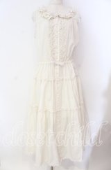 PINK HOUSE / ポルカドットチュール使いワンピース  アイボリー O-25-10-25-005-LO-OP-IG-OS