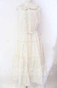 PINK HOUSE / ポルカドットチュール使いワンピース  アイボリー O-25-10-25-005-LO-OP-IG-OS