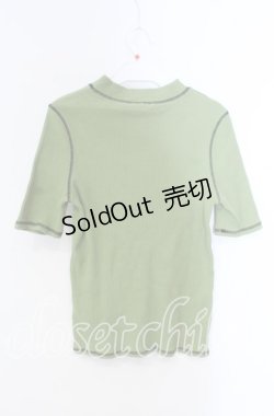 画像3: Candy Stripper / BICOLOR STITCH RIB トップス  グリーン O-25-10-25-061-PU-TO-IG-ZT353