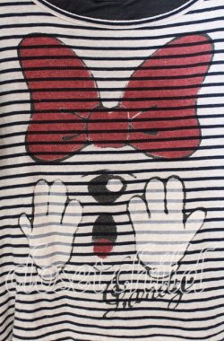 画像2: Candy Stripper / バックスリットカットソー  オフ×ネイビー×クロ O-25-10-25-062-PU-TO-IG-OS