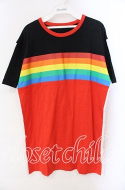 画像1: Candy Stripper / OVER THE RAINBOW ONE-PIECE ワンピース  ブラック×レッド O-25-10-25-063-PU-OP-IG-OS