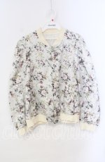 画像1: 【SALE】Candy Stripper / サテンブルゾン M アイボリー　ローズクロス柄 O-25-10-25-064-PU-JA-IG-ZT403 (1)