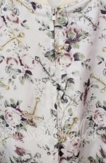 画像2: 【SALE】Candy Stripper / サテンブルゾン M アイボリー　ローズクロス柄 O-25-10-25-064-PU-JA-IG-ZT403 (2)