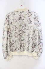 画像3: 【SALE】Candy Stripper / サテンブルゾン M アイボリー　ローズクロス柄 O-25-10-25-064-PU-JA-IG-ZT403 (3)