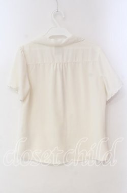 画像3: F&A / スカラップカットワーク開衿ブラウス  アイボリー O-25-10-25-065-LO-BL-IG-OS