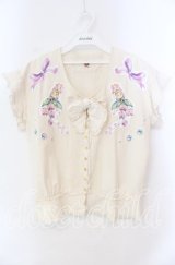 PINK HOUSE POCHE / fairy patch ribbon blouse ブラウス  アイボリーー O-25-10-25-070-LO-BL-IG-OS