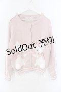 PINK HOUSE / スイーツスプリングバニーモチーフ付きニットカーディガン  ピンク O-25-10-25-071-LO-TO-IG-OS