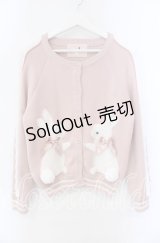 PINK HOUSE / スイーツスプリングバニーモチーフ付きニットカーディガン  ピンク O-25-10-25-071-LO-TO-IG-OS
