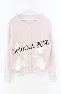 PINK HOUSE / スイーツスプリングバニーモチーフ付きニットカーディガン  ピンク O-25-10-25-071-LO-TO-IG-OS