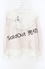PINK HOUSE / ハロウィーンワンダーランド刺繍使いブラウス  ピンク O-25-10-25-072-LO-BL-IG-OS