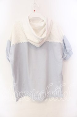 画像3: axes femme / バイカラーパーカープルオーバー  サックス×シロ O-25-10-25-073-AX-TO-IG-OS