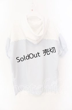 画像3: axes femme / バイカラーパーカープルオーバー  サックス×シロ O-25-10-25-073-AX-TO-IG-OS