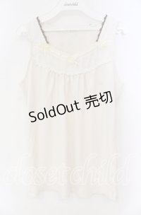 axes femme / BACKリボンタンクトップ  アイボリー O-25-10-25-075-AX-TO-IG-OS