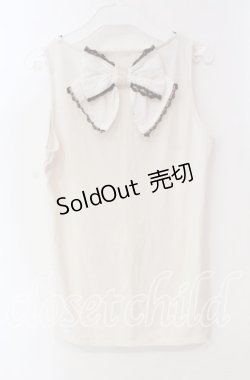 画像3: axes femme / BACKリボンタンクトップ  アイボリー O-25-10-25-075-AX-TO-IG-OS