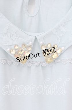 画像2: 【SALE】axes femme / ストーン襟タンクトップ  ミント O-25-10-25-077-AX-TO-IG-ZT132