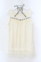 axes femme / ストライプホルターキャミソール  アイボリー O-25-10-25-078-AX-TO-IG-ZT015