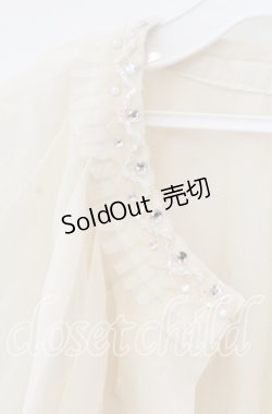 画像2: axes femme / ビジューテープ使いボレロ Ｍ アイボリー O-25-10-25-080-AX-TO-IG-ZT132