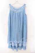axes femme / Backティアードドレス  サックス O-25-10-25-082-AX-OP-IG-OS