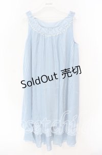 axes femme / Backティアードドレス  サックス O-25-10-25-082-AX-OP-IG-ZT1105D