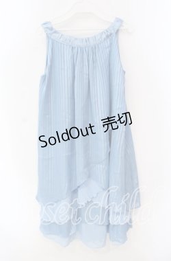 画像3: axes femme / Backティアードドレス  サックス O-25-10-25-082-AX-OP-IG-ZT1105D