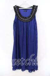 axes femme / バップリーツドレス  ネイビー O-25-10-25-083-AX-OP-IG-ZT475