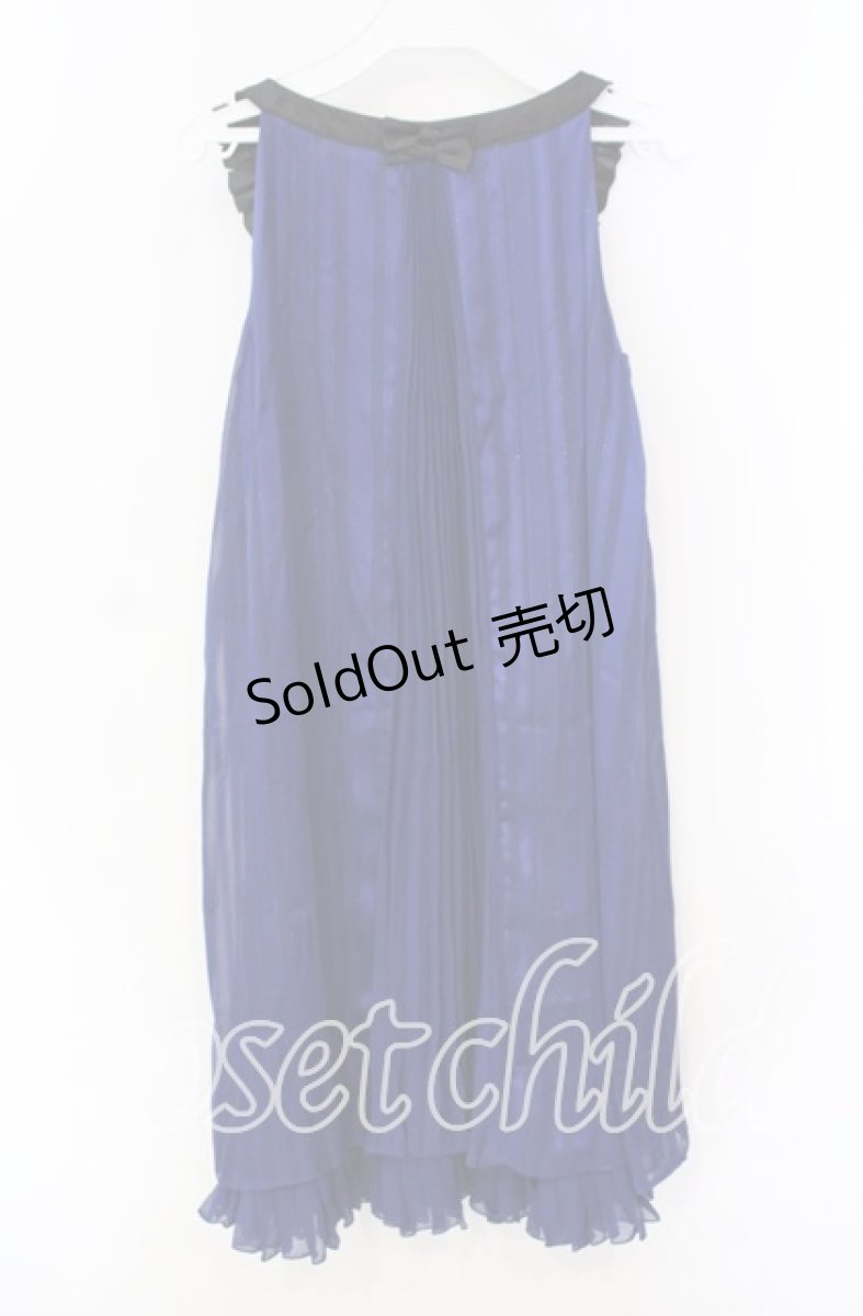 画像3: 【SALE】axes femme / バップリーツドレス  ネイビー O-25-10-25-083-AX-OP-IG-ZT475 (3)