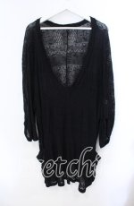 画像1: 【SALE】GADGET GROW / ディープネックドルマンニット M ブラック O-25-10-25-085-GO-TO-YM-ZT518 (1)