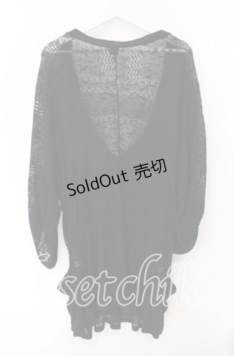 画像3: 【SALE】GADGET GROW / ディープネックドルマンニット M ブラック O-25-10-25-085-GO-TO-YM-ZT518 (3)