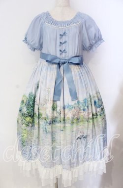 画像1: 仲夏物語 / Claude Monetワンピース  サックス O-25-10-25-007-EL-OP-IG-OS
