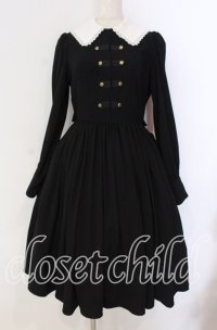 Innocent World / ナポレオンギャザーフレアーワンピース M クロ O-25-10-25-008-IW-OP-IG-OS