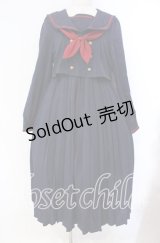 Amavel / 愛魔鐘琉セーラーワンピース  ネイビー O-25-10-25-009-CA-OP-OW-OS
