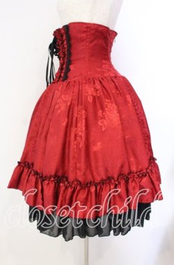 画像4: ATELIER PIERROT / バッスルコルセットスカート  レッド ローズシャンタン O-25-10-25-012-EL-SK-IG-OS