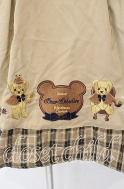 画像2: Amavel / くまの探偵さんバックルサススカート F ベージュ O-25-10-25-020-CA-SK-OW-OS