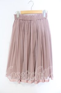 F&A / グログランリボン使いチュールスカート F ピンク O-25-10-25-021-LO-SK-OW-ZT030