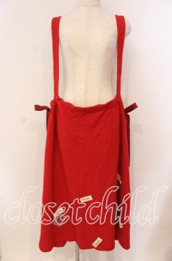 画像1: PINK HOUSE / ワッペン使い吊り裏毛スカート  アカ O-25-10-28-024-LO-OP-IG-OS