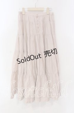 画像1: PINK HOUSE / 裾タックロングスカート  ピンク O-25-10-28-025-LO-SK-IG-OS