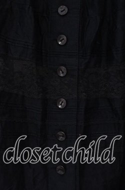 画像2: PINK HOUSE / ローズレース切り替えローンスカート  クロ O-25-10-28-026-LO-SK-IG-OS