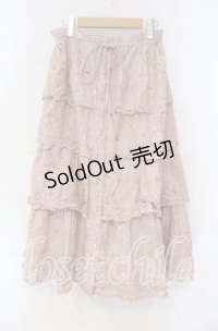 PINK HOUSE / 花冠柄フリルスカート【お直しあり】  ピンク O-25-10-28-028-LO-SK-IG-OS