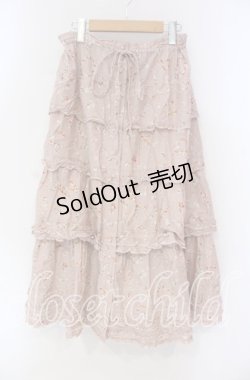 画像1: PINK HOUSE / 花冠柄フリルスカート【お直しあり】  ピンク O-25-10-28-028-LO-SK-IG-OS