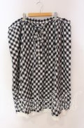 PINK HOUSE / ギンガムチェックピコフリルスカート【お直しあり】  クロ×シロ O-25-10-28-031-LO-SK-IG-OS
