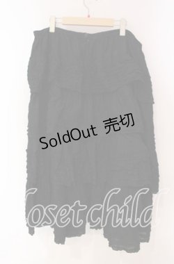 画像3: WONDERFUL WORLD / ピコフリル段々ロングスカート【お直しあり】  クロ O-25-10-28-037-LO-SK-IG-OS