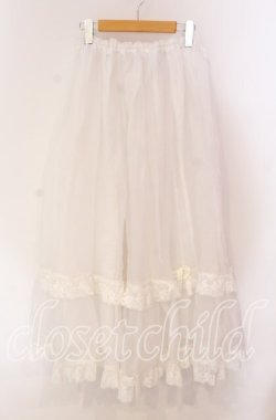 画像1: metamorphose / オーガンジーロングパニエ  シロ O-25-10-28-040-ME-SK-IG-OS