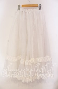 画像3: metamorphose / オーガンジーロングパニエ  シロ O-25-10-28-040-ME-SK-IG-OS