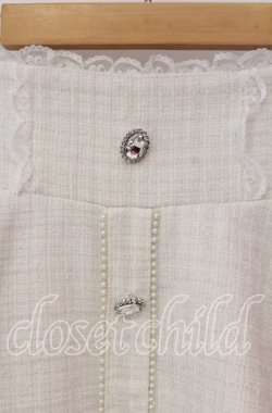 画像2: Ank Rouge / ビジュー配色ツイードスカート M シロ O-25-10-28-041-CA-SK-OW-OS